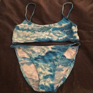 🌊 Ocean Print Bikini 👙 Sun Streak by Newport News Women’s Size 18 🌊